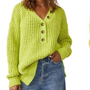 Free People Whistle Thermal Henley Top